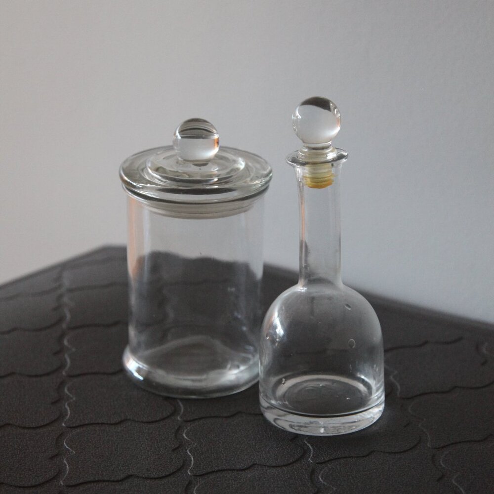 Vintage Glass Apothecary Set